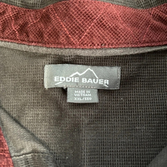 Eddie Bauer | Dark Grey 100% Cotton Corduroy Button Up  Long Sleeve Shirt - Picture 2 of 8